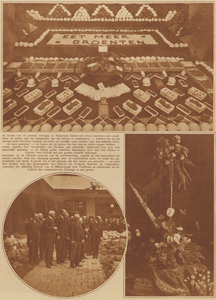 874011 Collage van 3 foto's betreffende de Bloemen-, Groenten- en Fruittentoonstelling U.B.T.O., georganiseerd door de ...